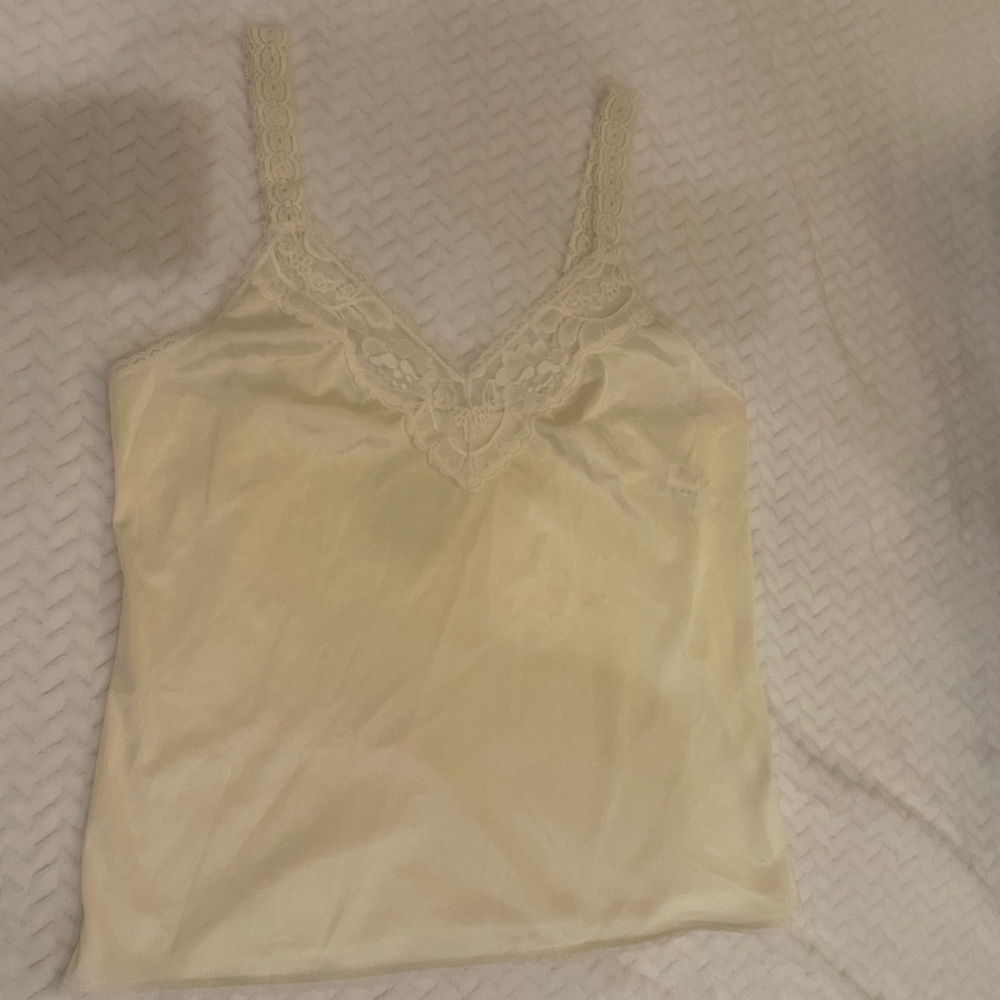 Elegant Cream Lace Trim Women's Top